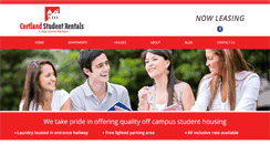 Desktop Screenshot of cortlandstudentrentals.com
