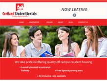 Tablet Screenshot of cortlandstudentrentals.com